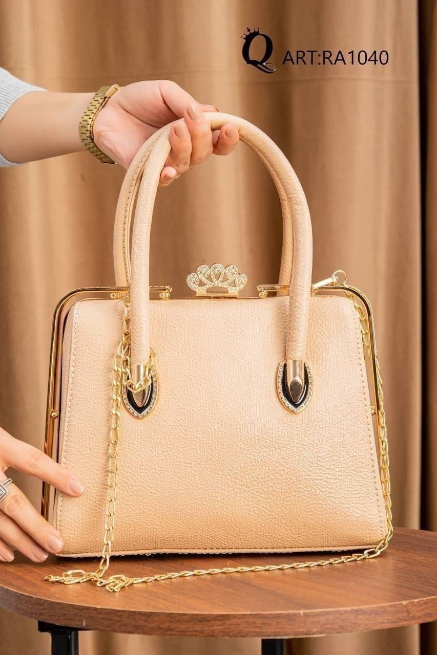 RA1040 — Frame Clasp Evening Bag — Gold