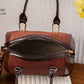 EB492 — Textured Zip Top Handle Bag — detail