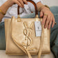Mk133 — Metallic Frame Tote Bag — Gold