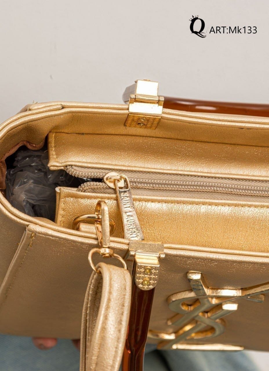 Mk133 — Metallic Frame Tote Bag — detail