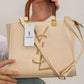 Mk133 — Metallic Frame Tote Bag — Cream