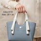 3119 — Contrast Strap Mini Tote — Blue / White