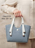 3119 — Contrast Strap Mini Tote — Blue / White