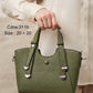 3119 — Contrast Strap Mini Tote — Green