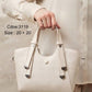 3119 — Contrast Strap Mini Tote — Cream