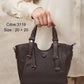 3119 — Contrast Strap Mini Tote — Dark Brown