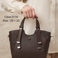 3119 — Contrast Strap Mini Tote — Brown