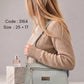 3164 — Zip Pocket Shoulder Bag — Light Grey