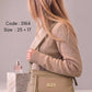 3164 — Zip Pocket Shoulder Bag — Beige