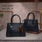 2880 — Tassel Detail Top Handle Bag — Black