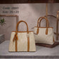 2880 — Tassel Detail Top Handle Bag — Cream / Tan