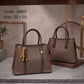 2880 — Tassel Detail Top Handle Bag — Brown