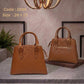2886 — Textured Dome Satchel — Tan