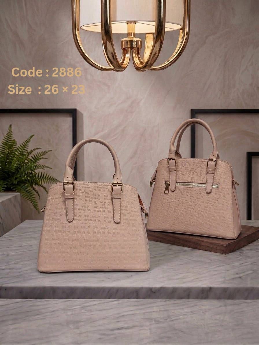 2886 — Textured Dome Satchel — Blush