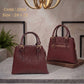 2886 — Textured Dome Satchel — Burgundy