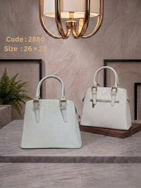 2886 — Textured Dome Satchel — Light Grey