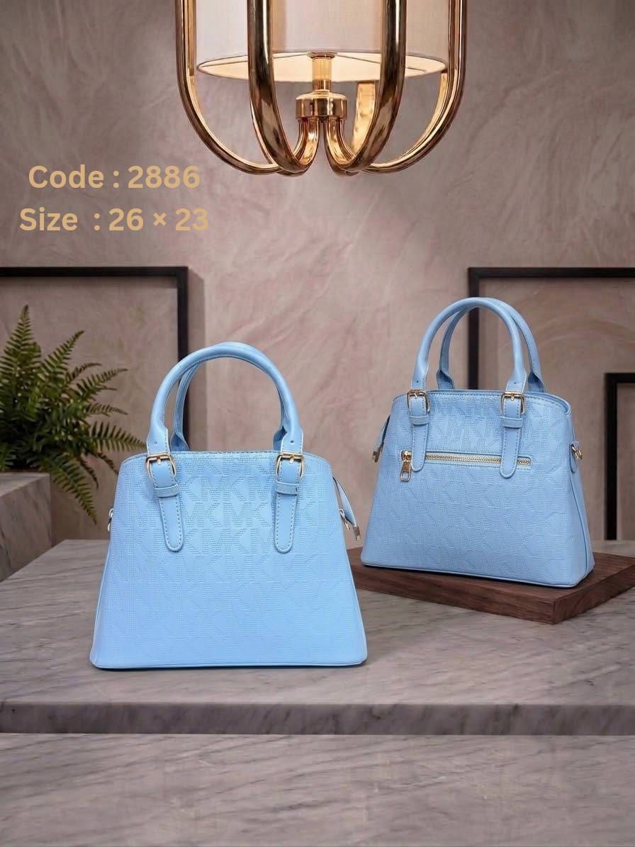2886 — Textured Dome Satchel — Blue