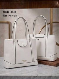 3148 — Long Handle Everyday Tote — White