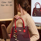 3147 — Scallop Panel Top Handle Bag — Burgundy