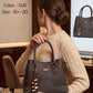 3147 — Scallop Panel Top Handle Bag — Brown