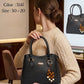 3147 — Scallop Panel Top Handle Bag — Black
