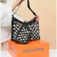 013722 — Colorful Shoulder Bag with Pouch — Black