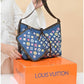 013722 — Colorful Shoulder Bag with Pouch — Blue / Black