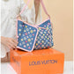 013722 — Colorful Shoulder Bag with Pouch — Blue / Pink