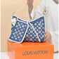 013722 — Colorful Shoulder Bag with Pouch — Blue / White