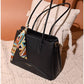 013816 — Scarf Detail Structured Tote — Black