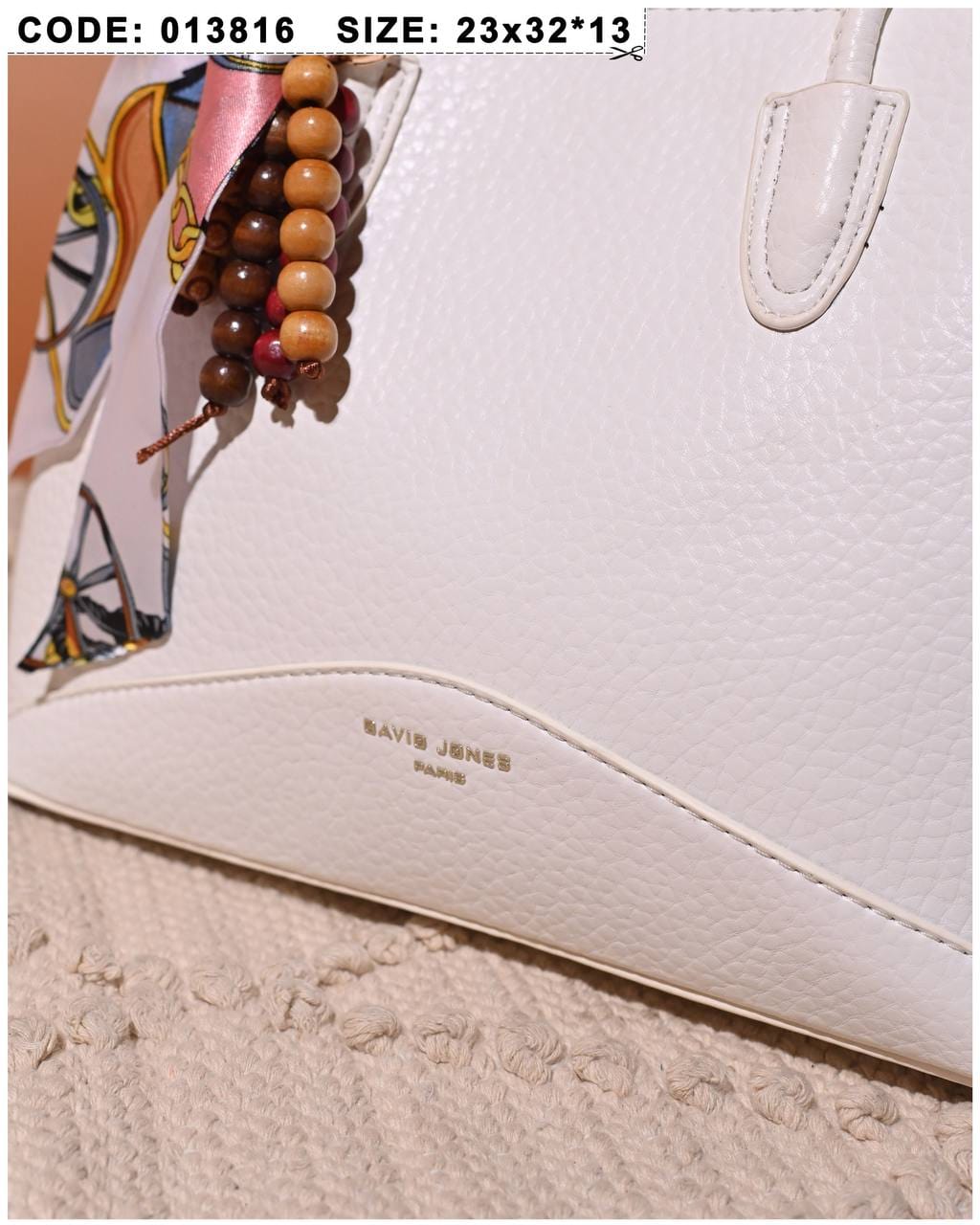 013816 — Scarf Detail Structured Tote — detail