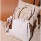 013816 — Scarf Detail Structured Tote — White