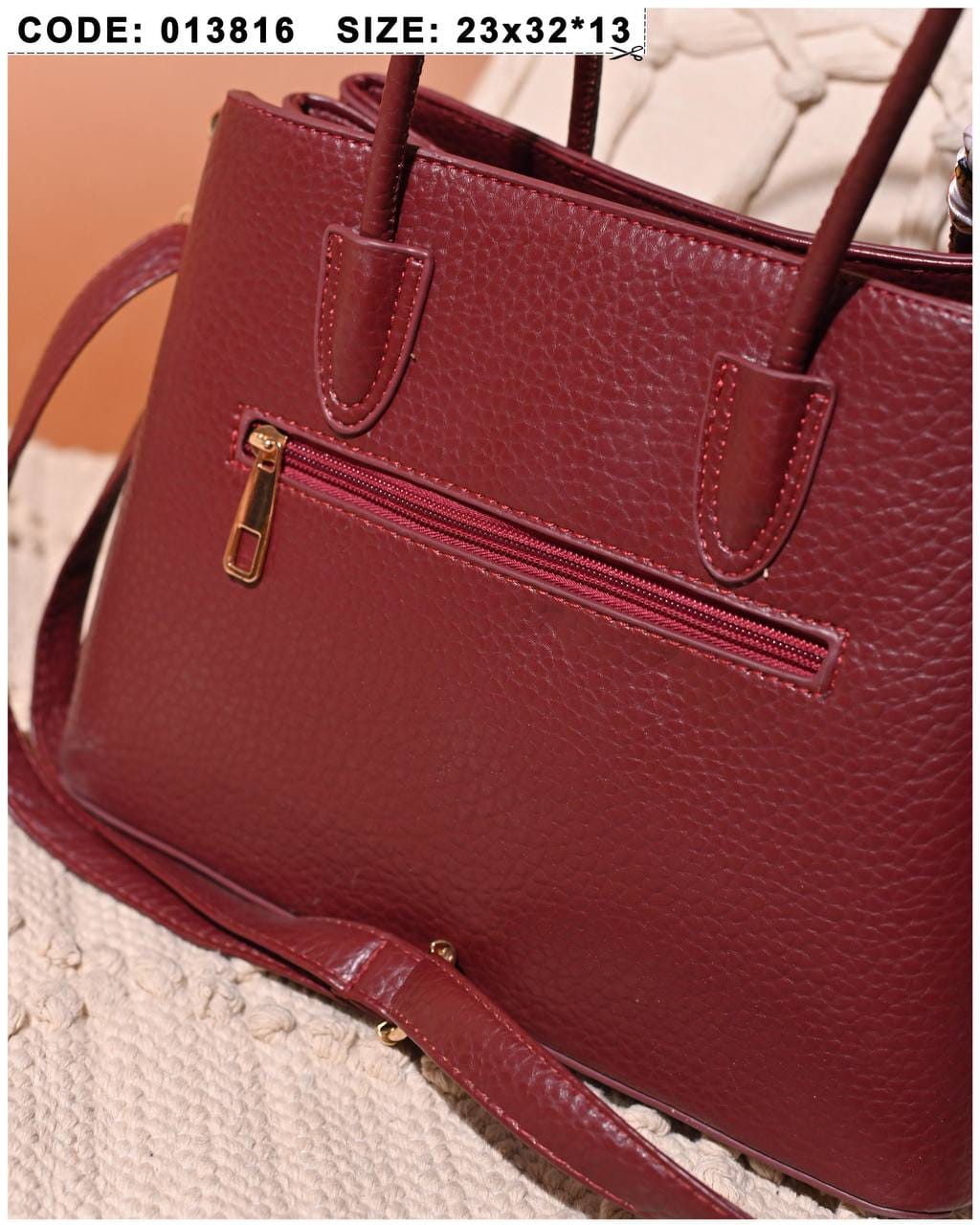 013816 — Scarf Detail Structured Tote — detail