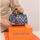 013679 — Colorful Dome Handbag — Blue / Brown