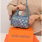 013679 — Colorful Dome Handbag — Blue / Light Blue