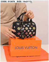 013679 — Colorful Dome Handbag — Black