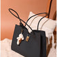 013749 — Bear Charm Long Handle Tote — Black