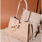 013749 — Bear Charm Long Handle Tote — Cream
