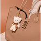 013749 — Bear Charm Long Handle Tote — detail