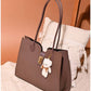 013749 — Bear Charm Long Handle Tote — Brown