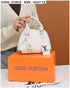 013819 — Stud Trim Dome Handbag — White