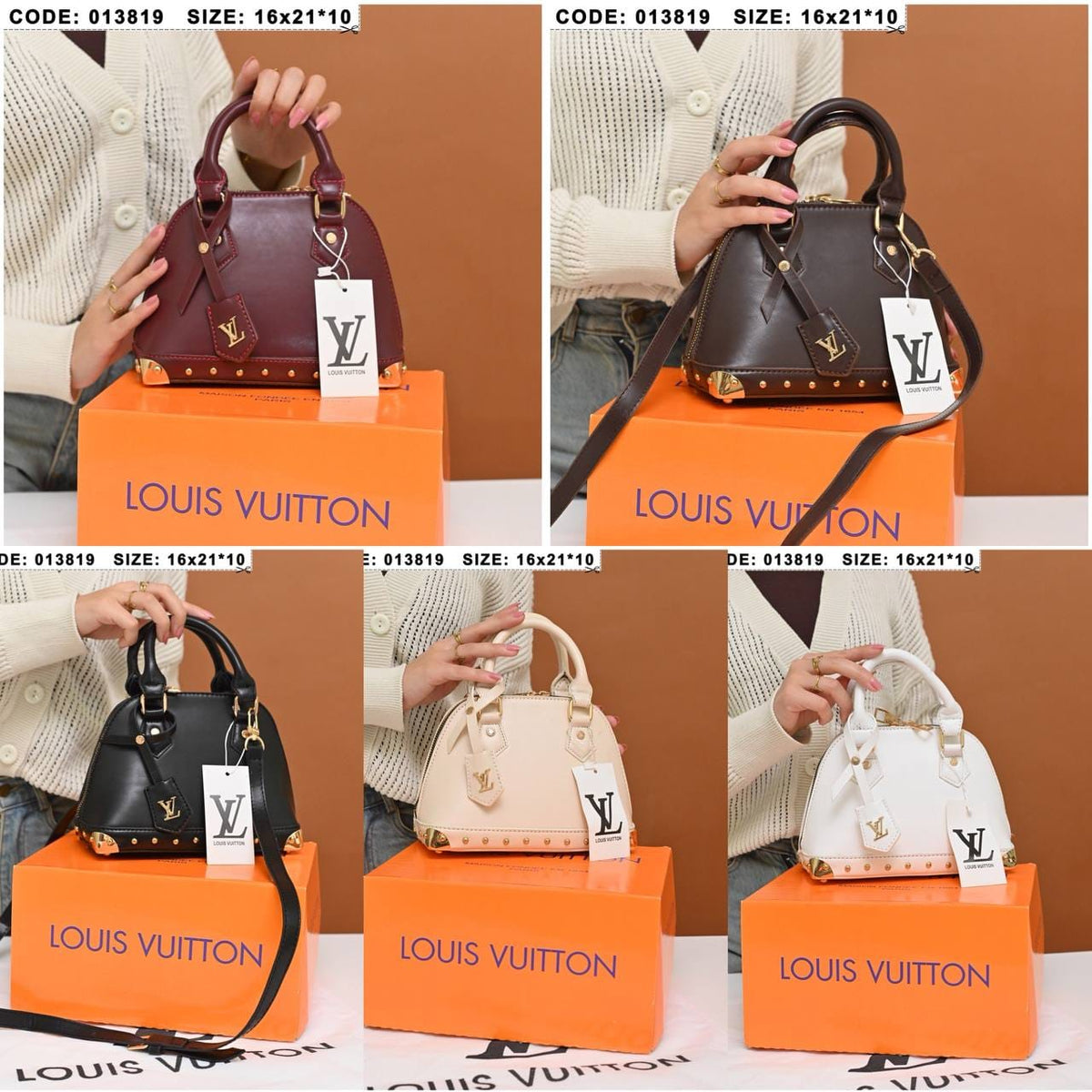 013819 — Stud Trim Dome Handbag — detail