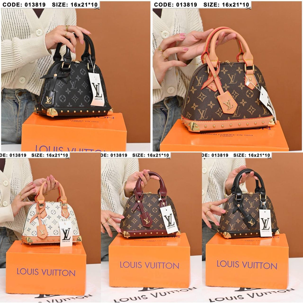 013819 — Stud Trim Dome Handbag — detail
