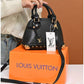 013819 — Stud Trim Dome Handbag — Black