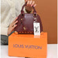 013819 — Stud Trim Dome Handbag — Burgundy