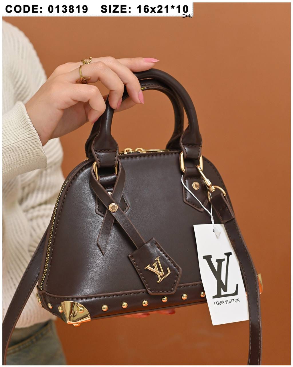 013819 — Stud Trim Dome Handbag — detail