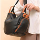 011040 — Black side-pocket shoulder handbag front, 24 × 30 × 15 (Black)