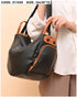 011040 — Black side-pocket shoulder handbag front, 24 × 30 × 15 (Black)