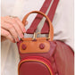 011040 — Burgundy side-pocket shoulder handbag detail, 24 × 30 × 15 (Burgundy)