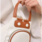 011040 — White side-pocket shoulder handbag detail, 24 × 30 × 15 (White)